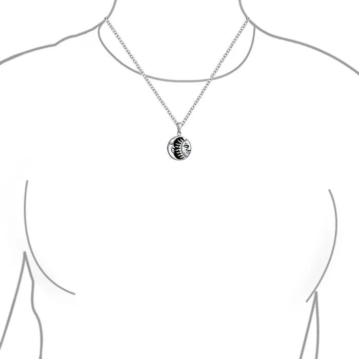 BlingJewelry Wholesale Necklaces Celestial Black Enamel Crescent Moon Sun Pendant Necklace Sterling Silver Teens BlingJewelry Wholesale Necklaces Celestial Black Enamel Crescent Moon Sun Pendant Necklace Sterling Silver Teens