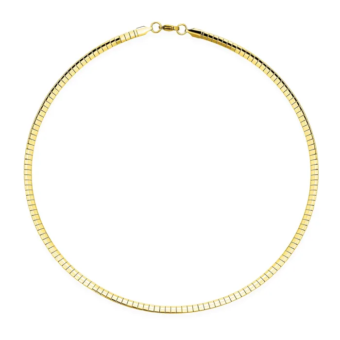 BlingJewelry Wholesale Necklaces Flexible Flat Gold Silver Two Tone Collar Necklace 5MM Omega Snake Chain Choker BlingJewelry Wholesale Necklaces Flexible Flat Gold Silver Two Tone Collar Necklace 5MM Omega Snake Chain Choker