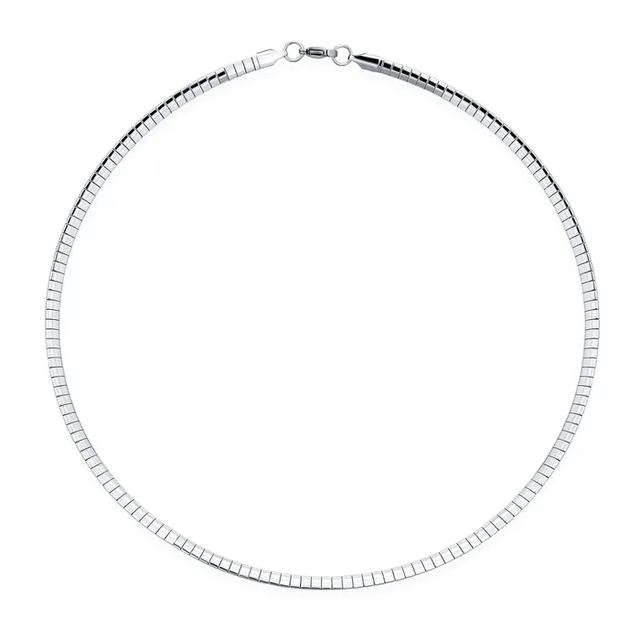 BlingJewelry Wholesale Necklaces Flexible Flat Gold Silver Two Tone Collar Necklace 5MM Omega Snake Chain Choker BlingJewelry Wholesale Necklaces Flexible Flat Gold Silver Two Tone Collar Necklace 5MM Omega Snake Chain Choker