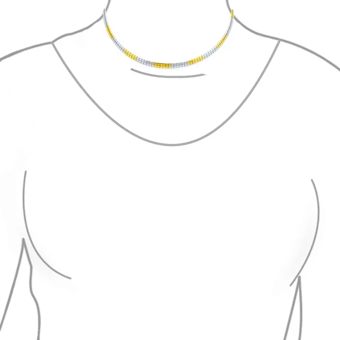 BlingJewelry Wholesale Necklaces Flexible Flat Gold Silver Two Tone Collar Necklace 5MM Omega Snake Chain Choker BlingJewelry Wholesale Necklaces Flexible Flat Gold Silver Two Tone Collar Necklace 5MM Omega Snake Chain Choker