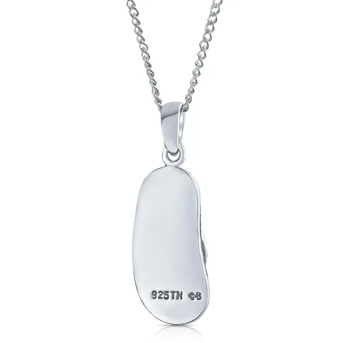 BlingJewelry Wholesale Necklaces Nautical Flip Flop Pendant Necklace in Pink Sterling Silver Beach Sandal