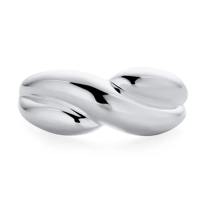 BlingJewelry Wholesale Rings Dome Twisted Love Knot Infinity Band Silver Ring Sterling Criss Cross