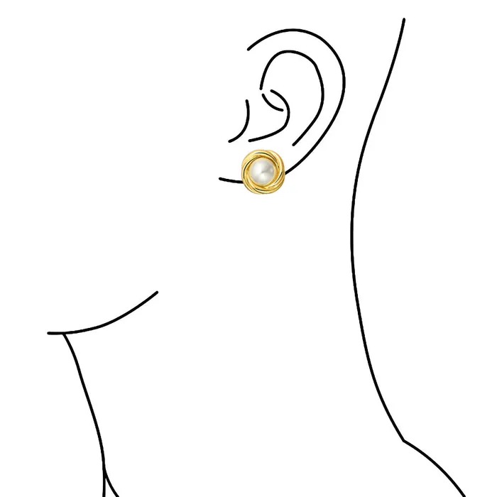 BlingJewelry Wholesale Twist Braided Rope ClipOn Earrings with Simulated Pearl in Gold or Silver Plated Earrings BlingJewelry Wholesale Twist Braided Rope ClipOn Earrings with Simulated Pearl in Gold or Silver Plated Earrings