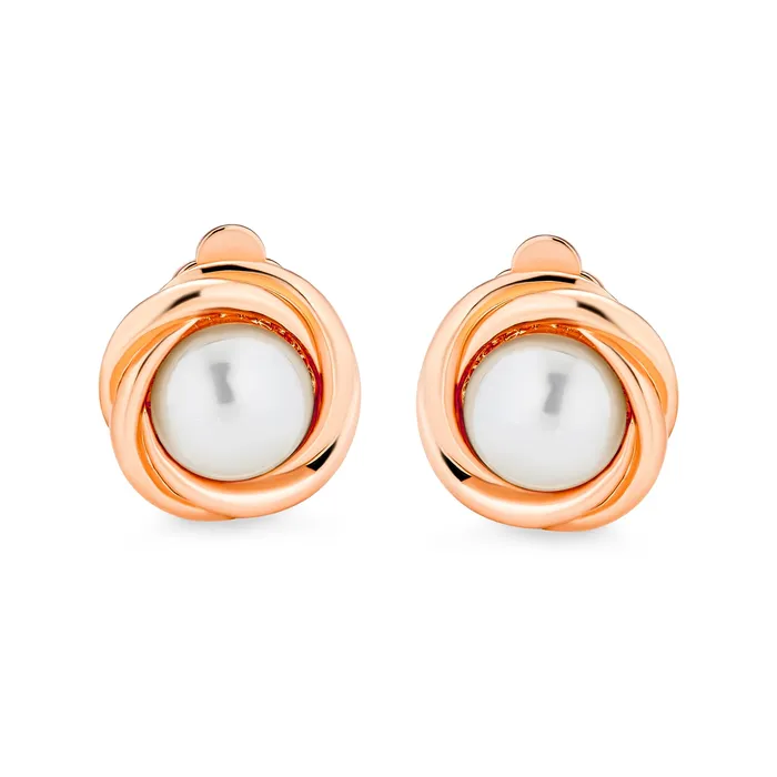 BlingJewelry Wholesale Twist Braided Rope ClipOn Earrings with Simulated Pearl in Gold or Silver Plated Earrings BlingJewelry Wholesale Twist Braided Rope ClipOn Earrings with Simulated Pearl in Gold or Silver Plated Earrings
