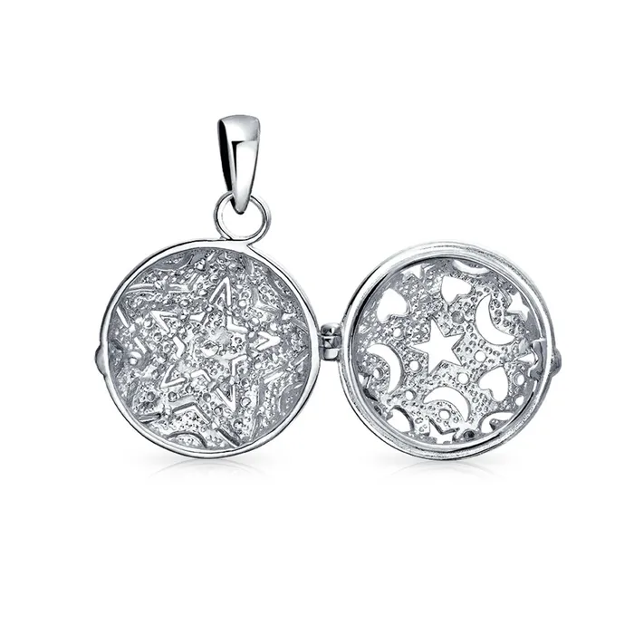 BlingJewelry Wholesale Vintage Filigree Star Aromatherapy Locket Necklace Sterling Silver Teens Necklaces BlingJewelry Wholesale Vintage Filigree Star Aromatherapy Locket Necklace Sterling Silver Teens Necklaces
