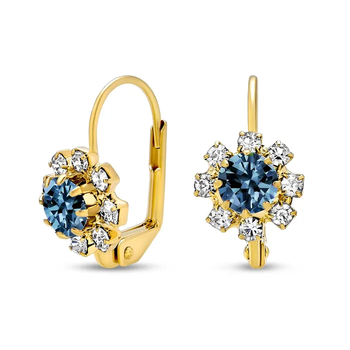 BlingJewelry Wholesale White CZ Flower Gold Plated Drop Earrings More Colors Earrings BlingJewelry Wholesale White CZ Flower Gold Plated Drop Earrings More Colors Earrings