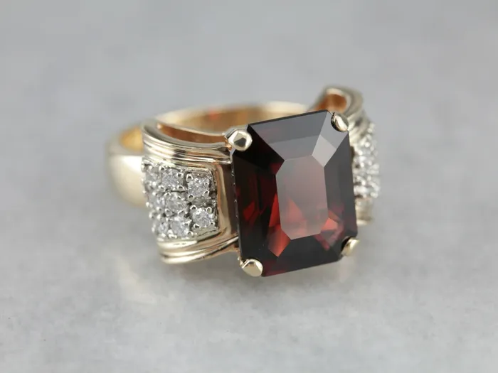 Bold Garnet Diamond Cocktail Ring Market Square Jewelers Rings Bold Garnet Diamond Cocktail Ring Market Square Jewelers Rings