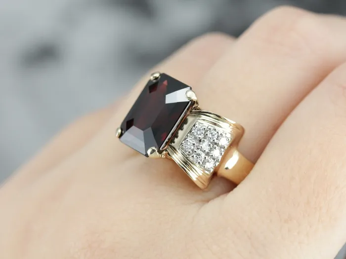 Bold Garnet Diamond Cocktail Ring Market Square Jewelers Rings Bold Garnet Diamond Cocktail Ring Market Square Jewelers Rings