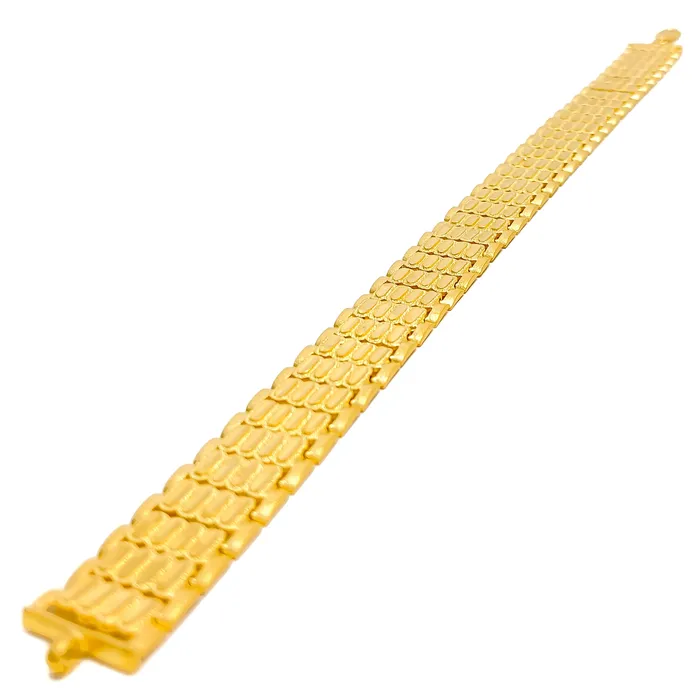 Bracelets Andaaz Jewelers Charming Unique 22K Gold Mens Bracelet