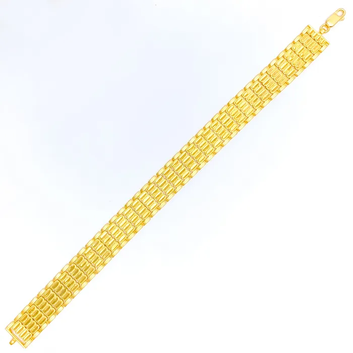 Bracelets Andaaz Jewelers Charming Unique 22K Gold Mens Bracelet