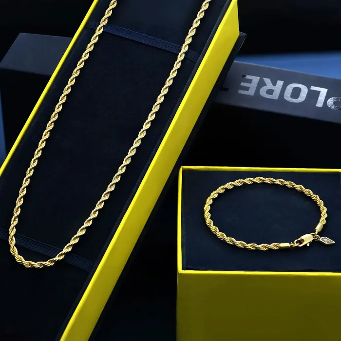 Bracelets aporro 35mm Rope Chain Bracelet Gift Set