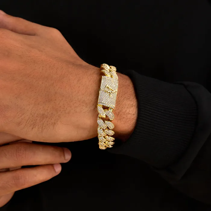 Bracelets Aporro A Cuban Link Yellow Gold Bracelet 7 aporro
