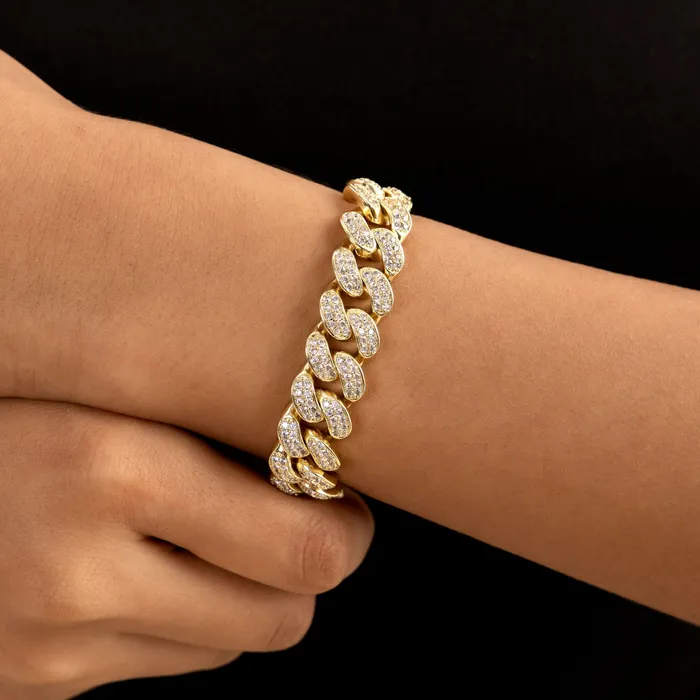 Bracelets Aporro A Cuban Link Yellow Gold Bracelet 7 aporro