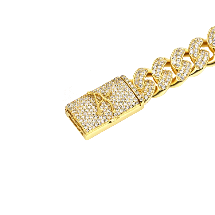 Bracelets Aporro A Cuban Link Yellow Gold Bracelet 7 aporro