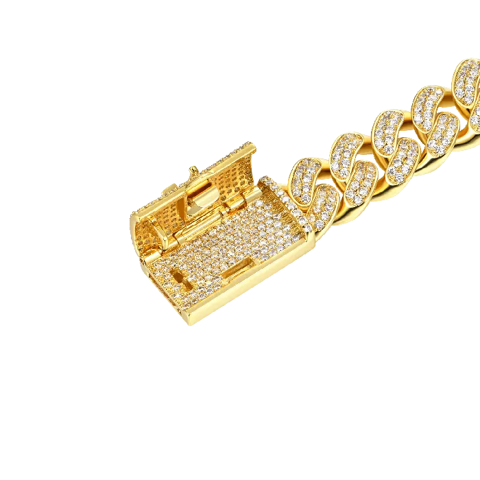Bracelets Aporro A Cuban Link Yellow Gold Bracelet 7 aporro