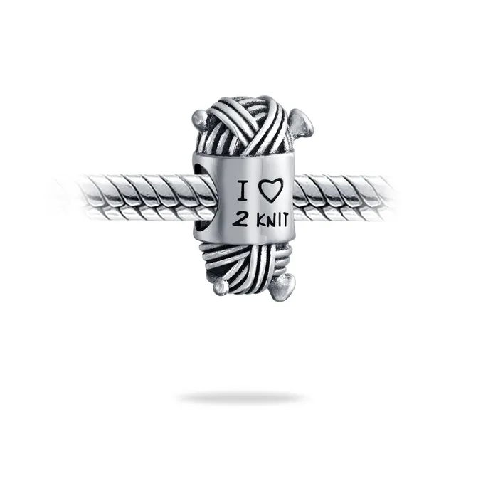 Bracelets BlingJewelry Wholesale Charm Bead Yarn Ball Spool Knitting Sterling Silver for European Bracelet Bracelets BlingJewelry Wholesale Charm Bead Yarn Ball Spool Knitting Sterling Silver for European Bracelet