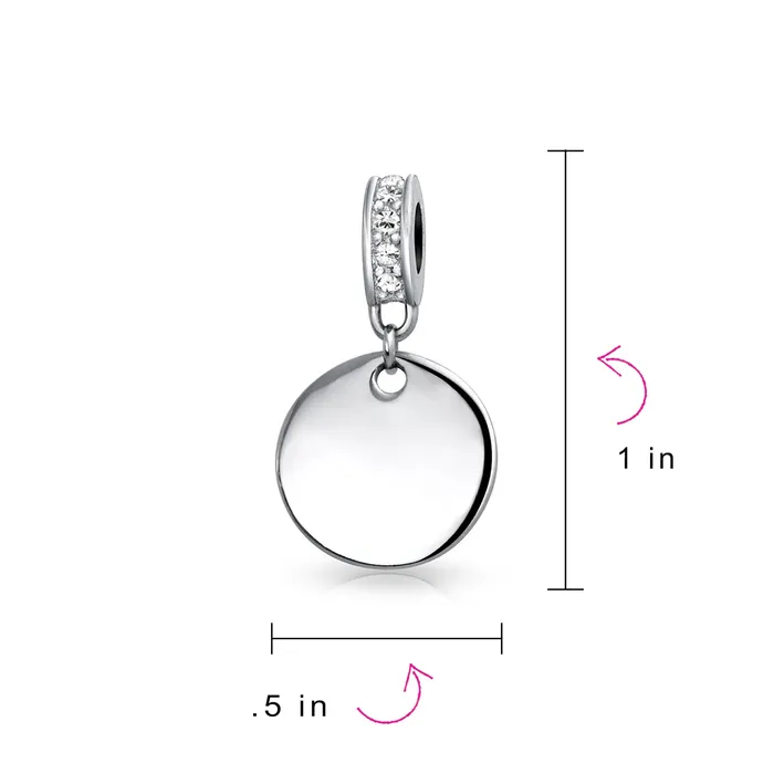 Bracelets BlingJewelry Wholesale Initial Alphabet Bead Charm Pink Crystal Monogram Sterling Silver Bracelet Bracelets BlingJewelry Wholesale Initial Alphabet Bead Charm Pink Crystal Monogram Sterling Silver Bracelet