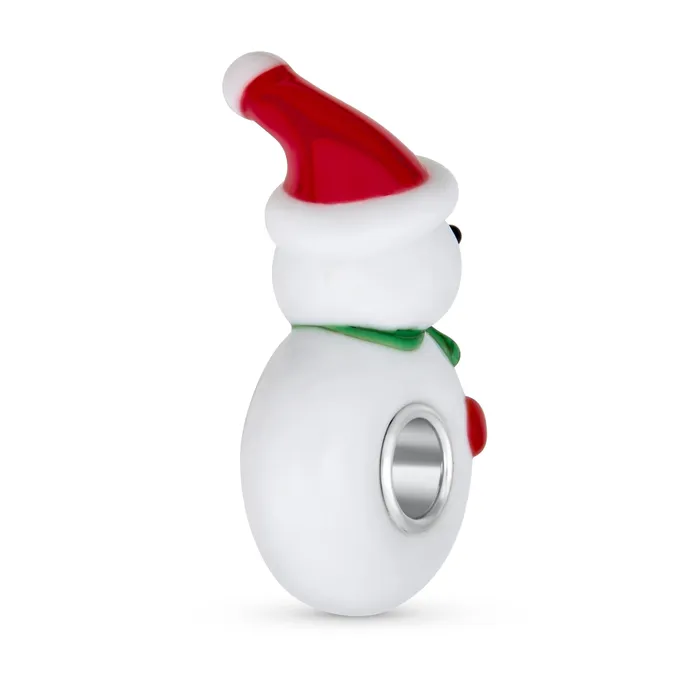 Bracelets Christmas Charm Bead Snowman Murano Glass for European Bracelet BlingJewelry Wholesale