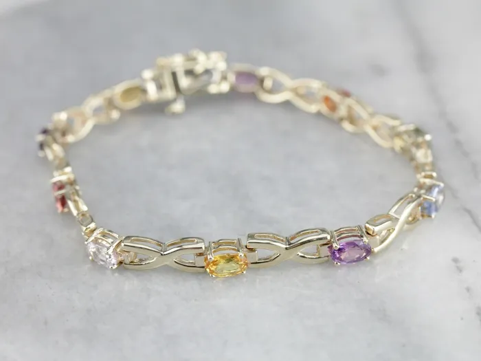 Bracelets Market Square Jewelers Sapphire Multi Color Gemstone Bracelet Bracelets Market Square Jewelers Sapphire Multi Color Gemstone Bracelet