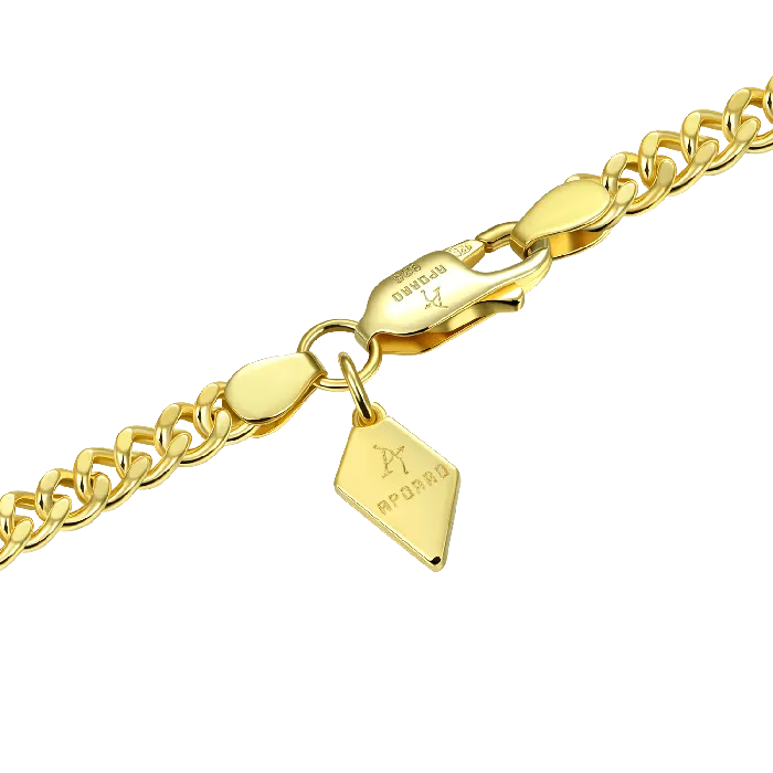 Bracelets Yellow Gold Miami Micro Cuban Curb Bracelet 5mm aporro