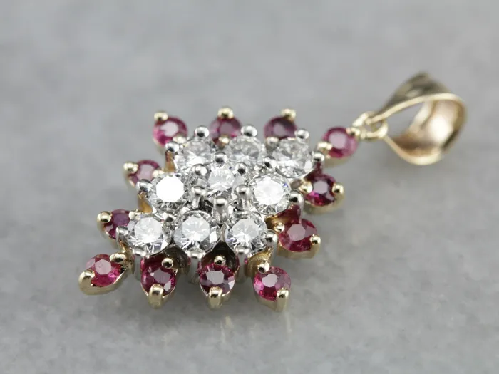 Charm Necklaces Market Square Jewelers Marquise Diamond Ruby Cluster Pendant Charm Necklaces Market Square Jewelers Marquise Diamond Ruby Cluster Pendant