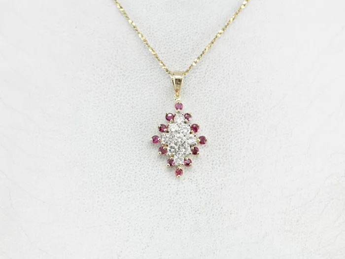 Charm Necklaces Market Square Jewelers Marquise Diamond Ruby Cluster Pendant Charm Necklaces Market Square Jewelers Marquise Diamond Ruby Cluster Pendant