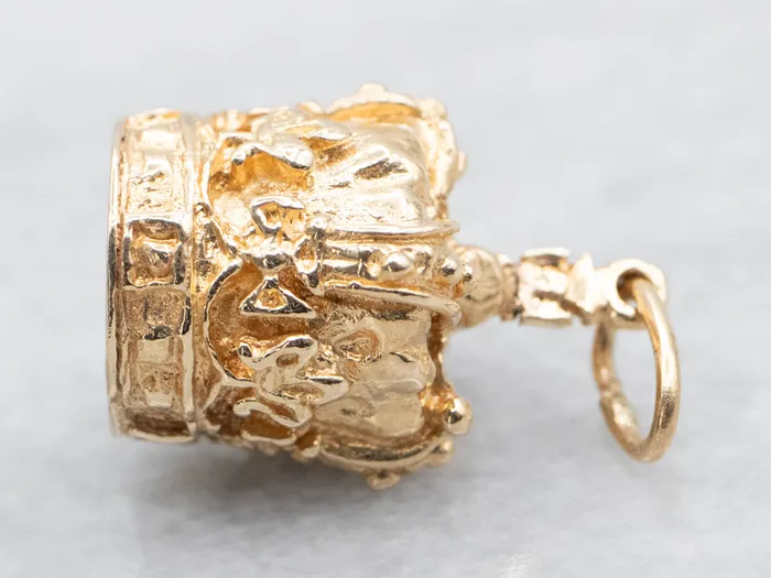 Charm Necklaces Market Square Jewelers Yellow Gold Crown Charm