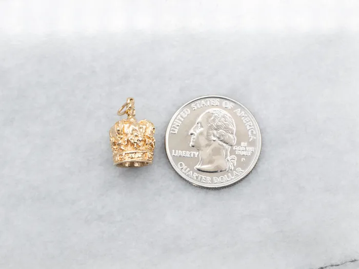 Charm Necklaces Market Square Jewelers Yellow Gold Crown Charm