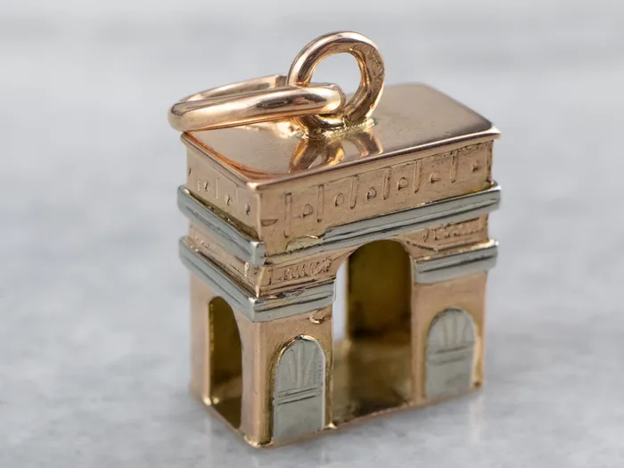 Charm Necklaces Vintage Arc De Triomphe Charm or Pendant Market Square Jewelers Charm Necklaces Vintage Arc De Triomphe Charm or Pendant Market Square Jewelers