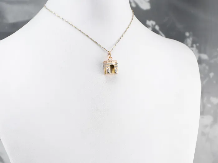 Charm Necklaces Vintage Arc De Triomphe Charm or Pendant Market Square Jewelers Charm Necklaces Vintage Arc De Triomphe Charm or Pendant Market Square Jewelers