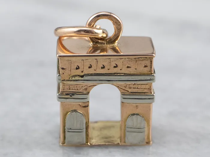 Charm Necklaces Vintage Arc De Triomphe Charm or Pendant Market Square Jewelers Charm Necklaces Vintage Arc De Triomphe Charm or Pendant Market Square Jewelers