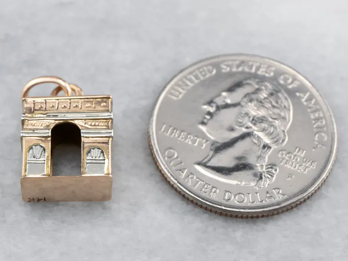 Charm Necklaces Vintage Arc De Triomphe Charm or Pendant Market Square Jewelers Charm Necklaces Vintage Arc De Triomphe Charm or Pendant Market Square Jewelers