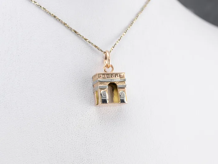 Charm Necklaces Vintage Arc De Triomphe Charm or Pendant Market Square Jewelers Charm Necklaces Vintage Arc De Triomphe Charm or Pendant Market Square Jewelers
