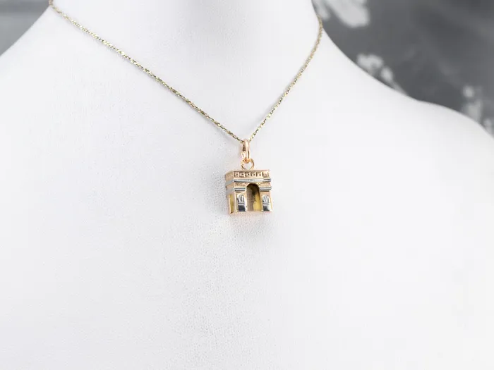 Charm Necklaces Vintage Arc De Triomphe Charm or Pendant Market Square Jewelers Charm Necklaces Vintage Arc De Triomphe Charm or Pendant Market Square Jewelers