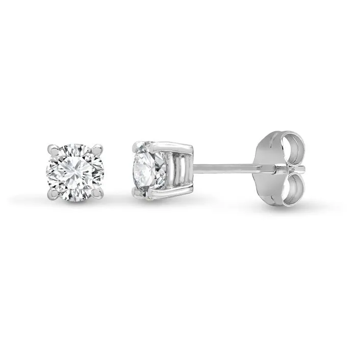 Classic Creations Earrings 14kt White Gold 070ct Diamond Stud Earrings