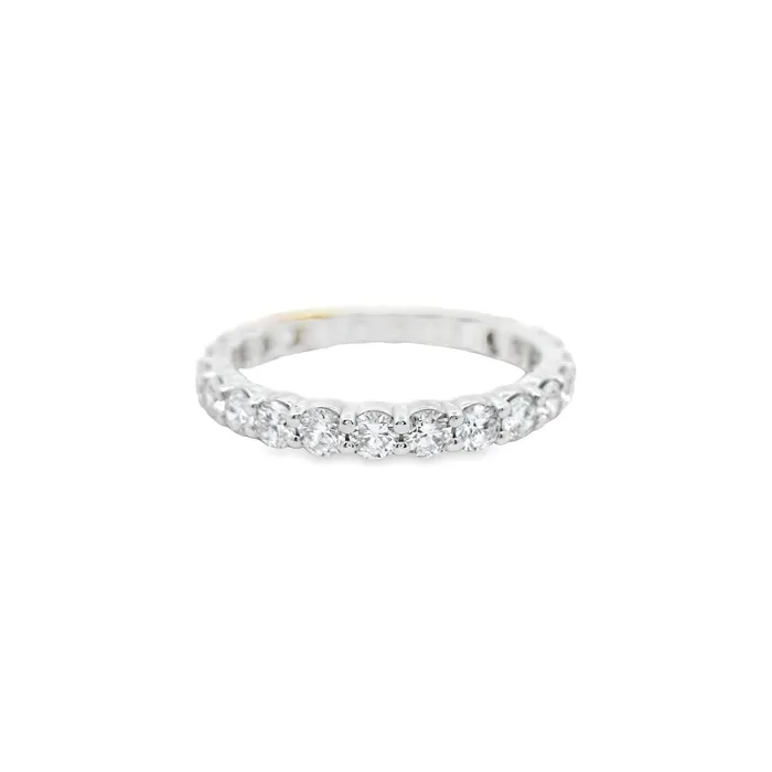 Classic Creations Rings 18kt White Gold 24MM Shared Claw Diamond Eternity Band Classic Creations Rings 18kt White Gold 24MM Shared Claw Diamond Eternity Band