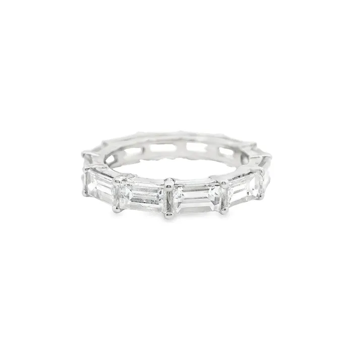 Classic Creations Rings 18kt White Gold Baguette EastWest Eternity Band