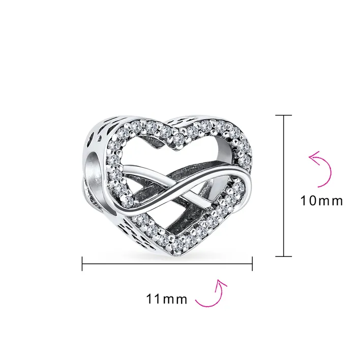 Couples Love Knot Crystal Bead Charm Infinity Heart Two Tone Gold Sterling Silver BlingJewelry Wholesale Rings Couples Love Knot Crystal Bead Charm Infinity Heart Two Tone Gold Sterling Silver BlingJewelry Wholesale Rings