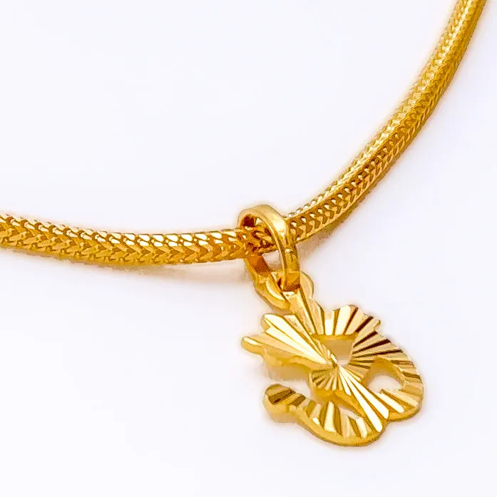 Dainty Glossy Chic 22k Gold OM Pendant Andaaz Jewelers PreStyled Sets