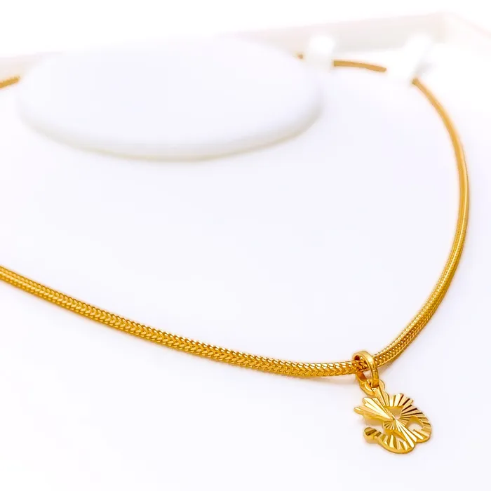 Dainty Glossy Chic 22k Gold OM Pendant Andaaz Jewelers PreStyled Sets
