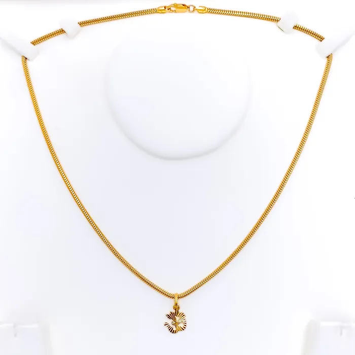 Dainty Glossy Chic 22k Gold OM Pendant Andaaz Jewelers PreStyled Sets