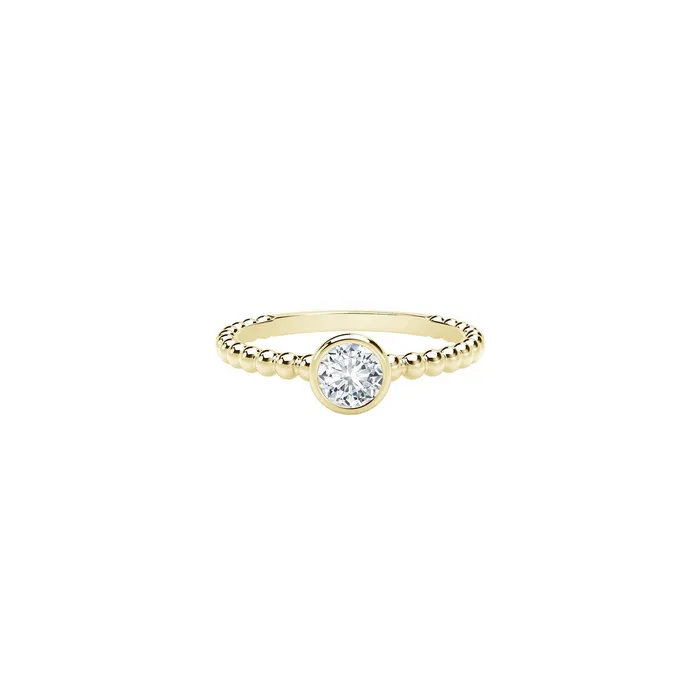 De Beers Forevermark Tribute Collection Bezel Diamond Shank Stackable Ring De Beers Forevermark Rings