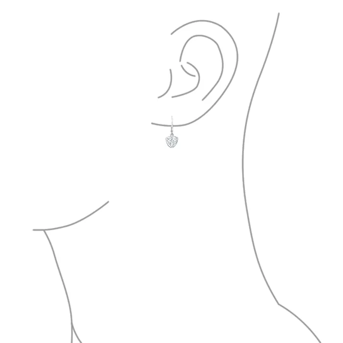 Delicate Celtic Knot Dangle Earrings Sterling Silver Heart Shape for BFF Friendship BlingJewelry Wholesale Earrings