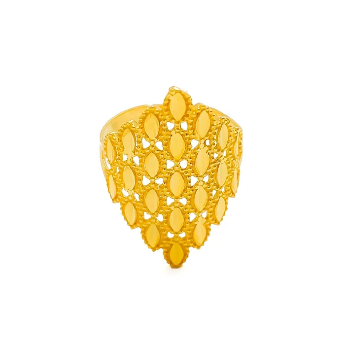 Delightful Captivating 21k Kite Gold Ring Andaaz Jewelers Rings