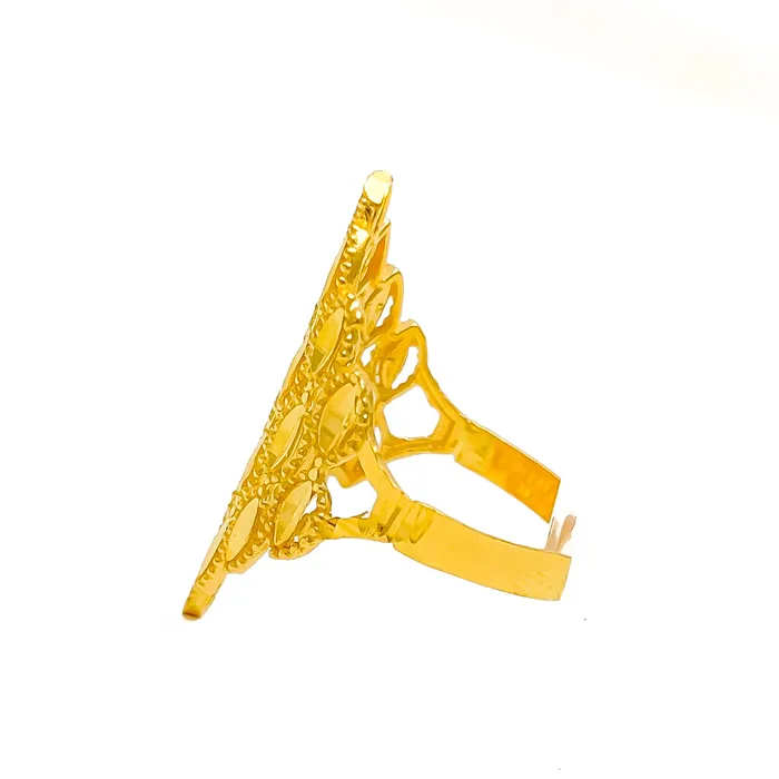 Delightful Captivating 21k Kite Gold Ring Andaaz Jewelers Rings