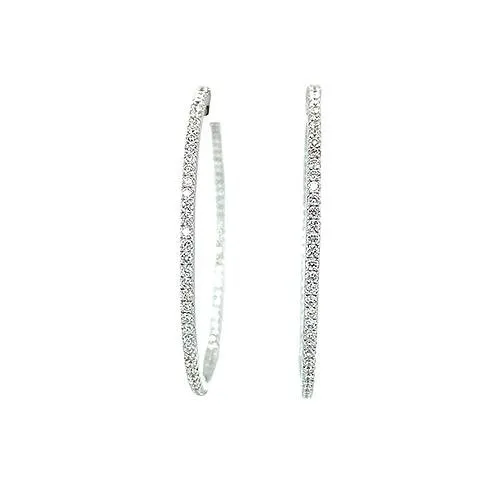 Diamond Hoop Earrings CH Collection Earrings