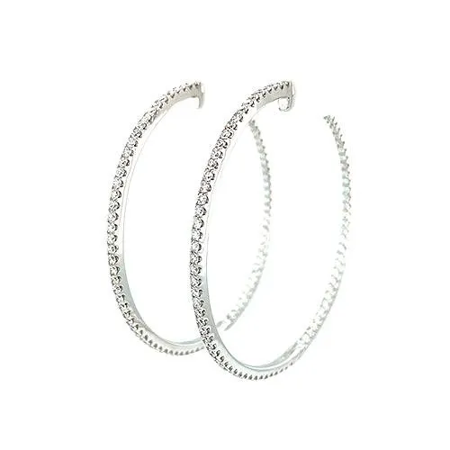 Diamond Hoop Earrings CH Collection Earrings