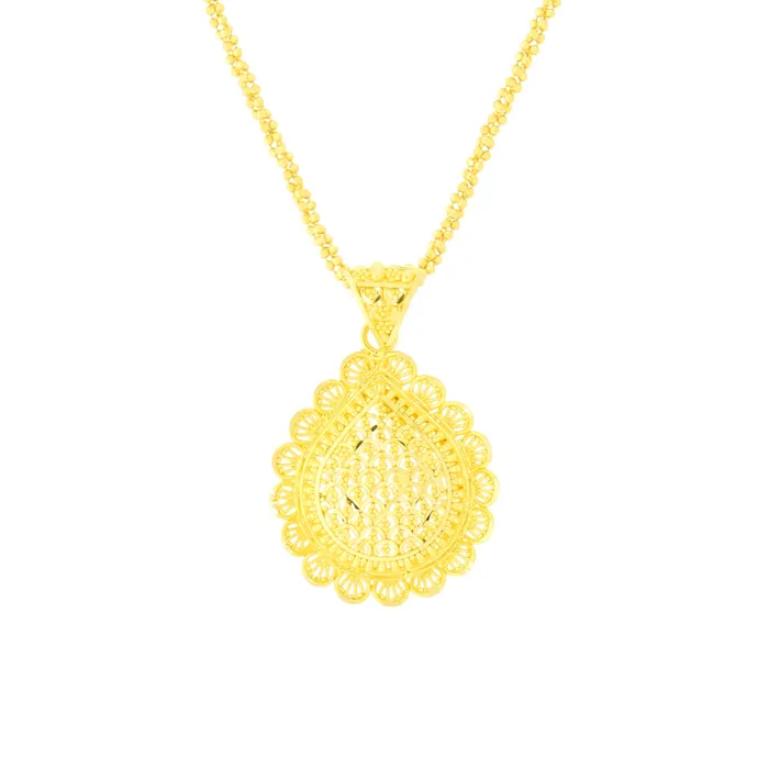 Dressy Gold 22k Gold Pendant Set Andaaz Jewelers PreStyled Sets