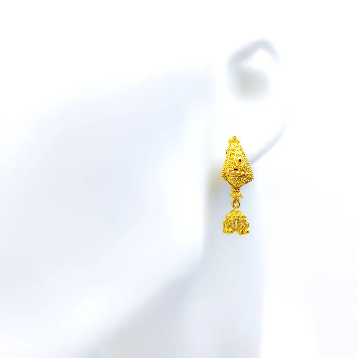 Earrings Andaaz Jewelers Extravagant Ethereal 22k Gold Earrings