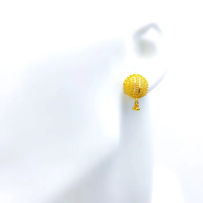 Earrings Andaaz Jewelers Luxurious Round 22k Gold Earrings